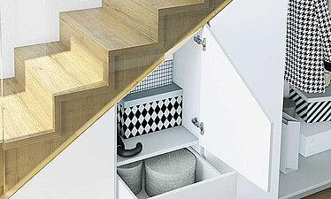 Scharnier Sensys: Für grifflose Türen: das designprämierte Sensys Scharnier mit Push to open Funktion.