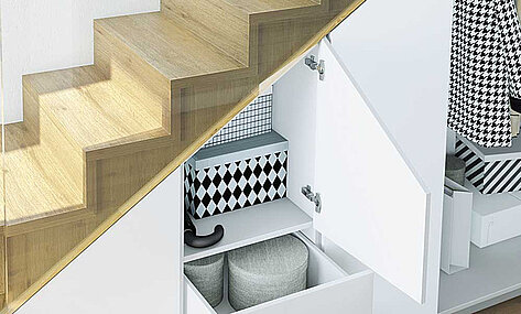 Scharnier Sensys: Für grifflose Türen: das designprämierte Sensys Scharnier mit Push to open Funktion.