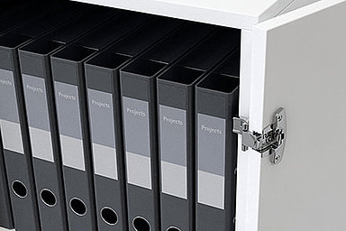 Selekta Scharniere für Büro und Objekte im Möbel