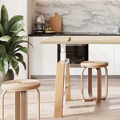 [Translate to en-xx:] Adapter set for customised table legs